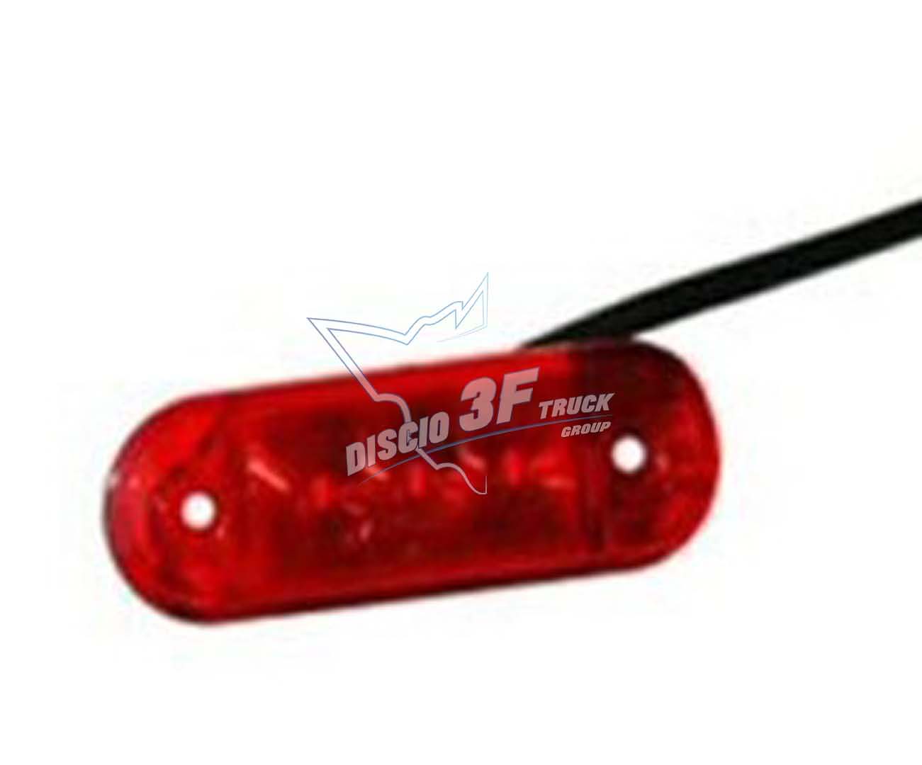 Fanale ingombro 3 led, rosso