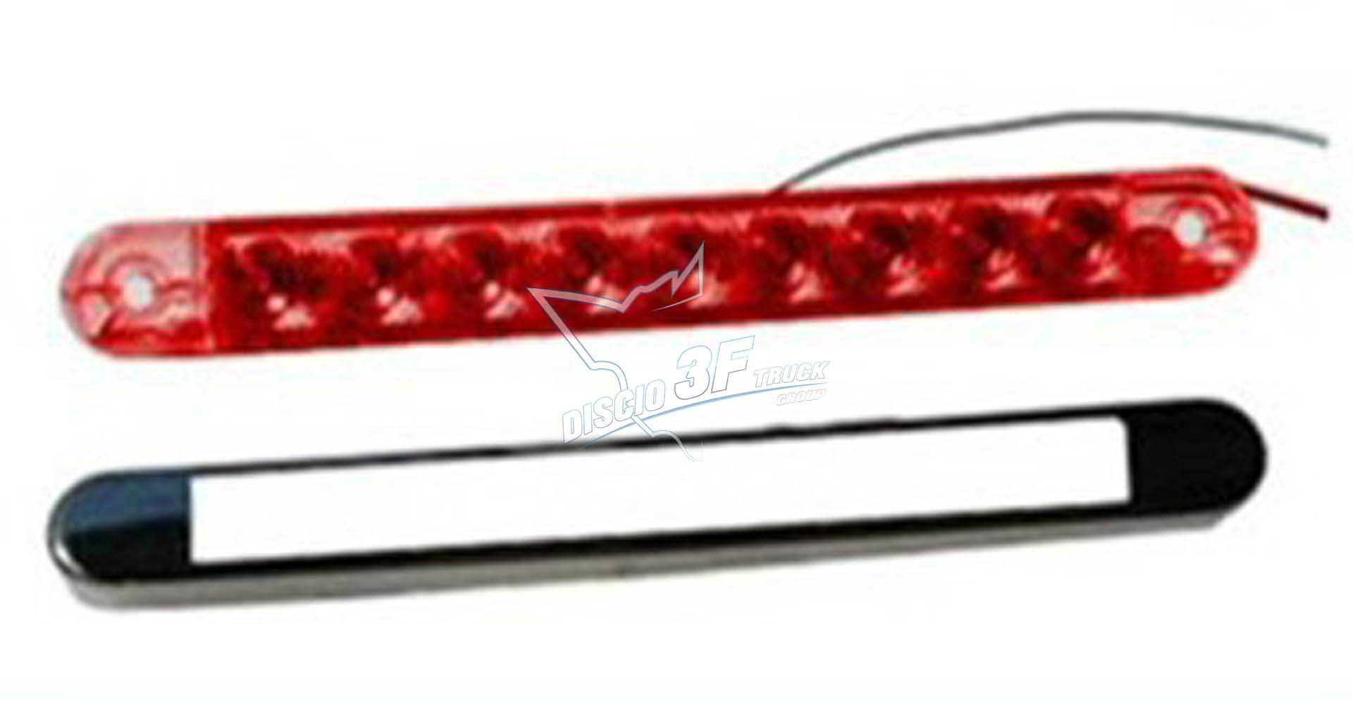 Fanale ingombro 9 led, rosso