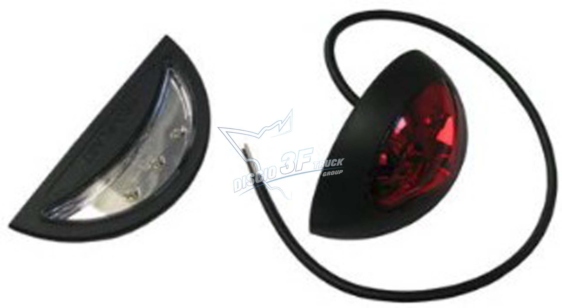 Fanale targa rosso a led