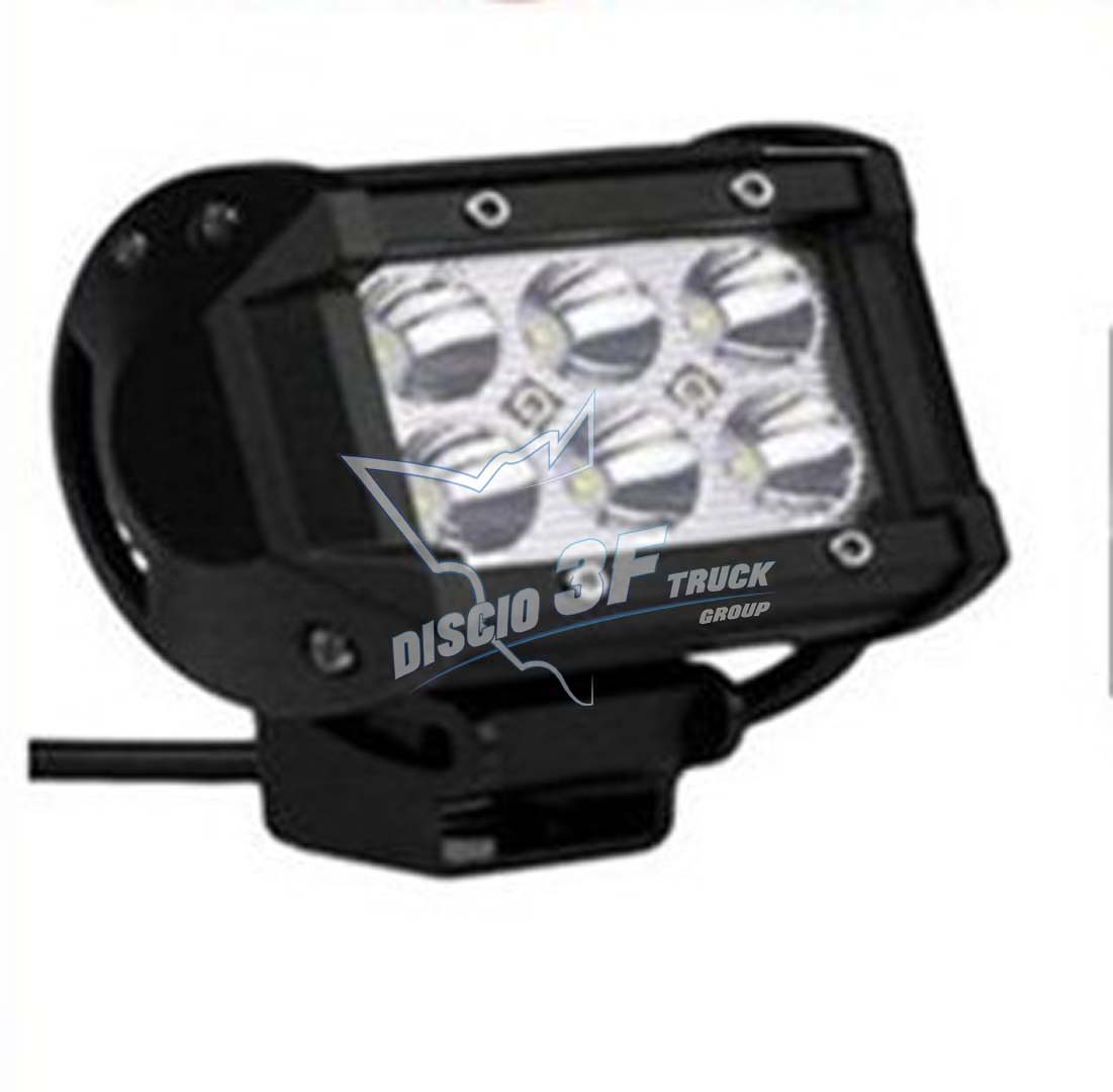 Faro lavoro rettangolare, 6 led