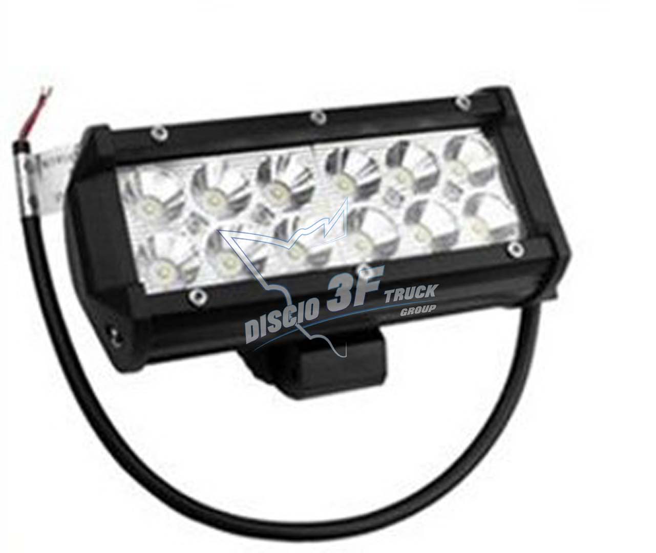 Faro lavoro rettangolare, 12 led