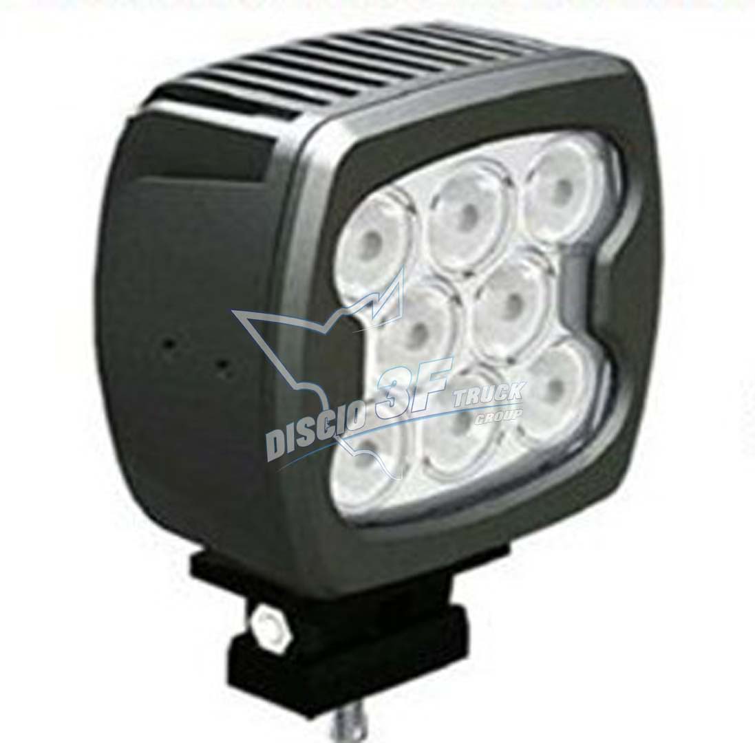 Faro lavoro rettangolare, 8 led